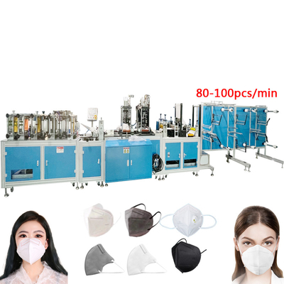 100-120 tablets   min High speed medical ffp2 kn95 mask body machine fully automatic kn95 mask making machine